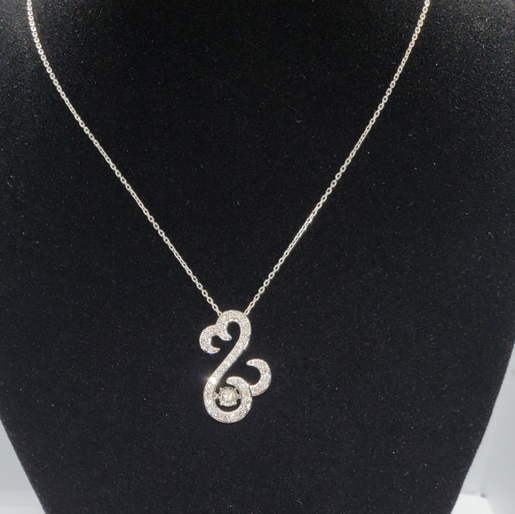 Jewelry - Dancing Diamond in 14k solid white gold necklace